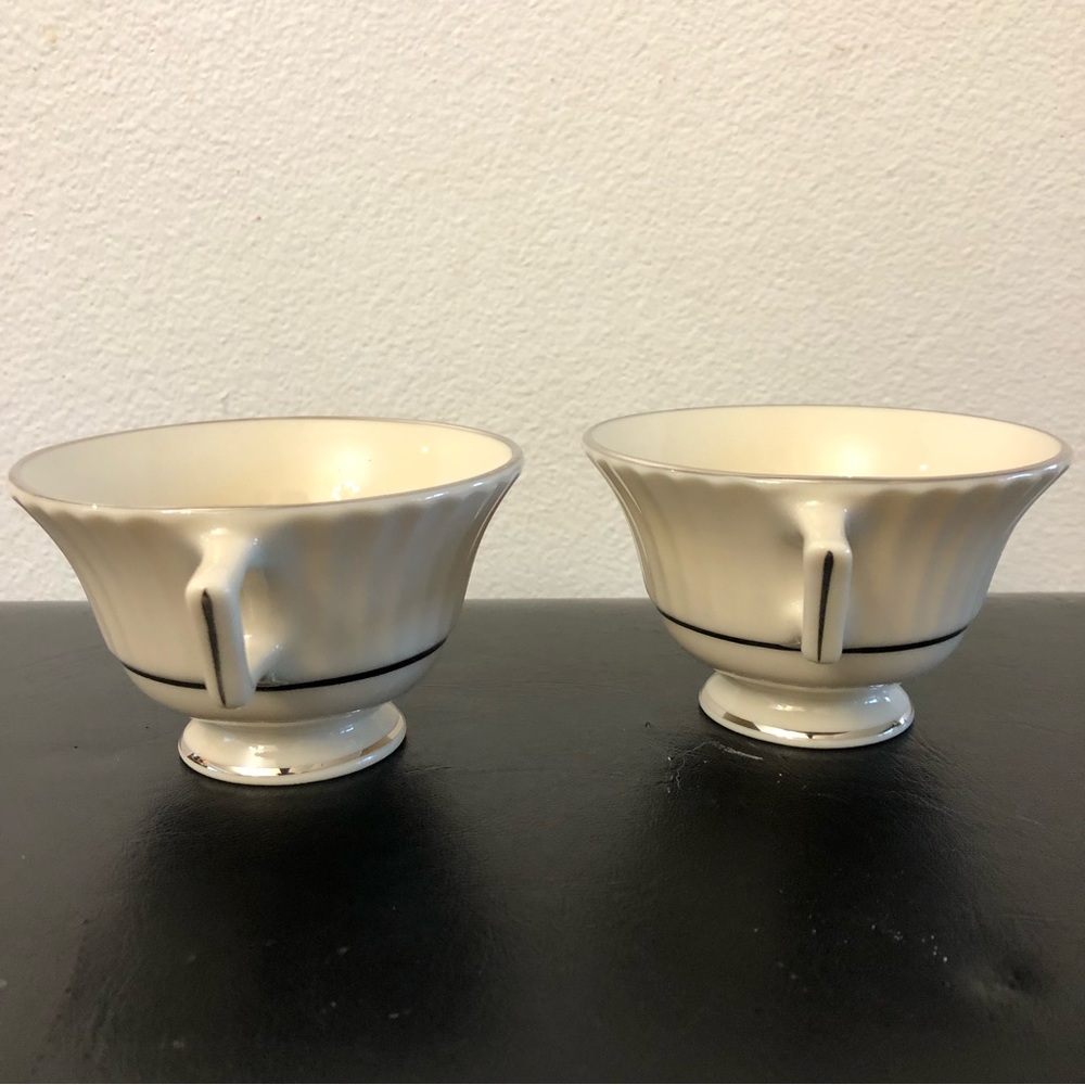 Vintage Lenox Colonnade Platinum teacups in Excellent condition - Picture 4 of 12